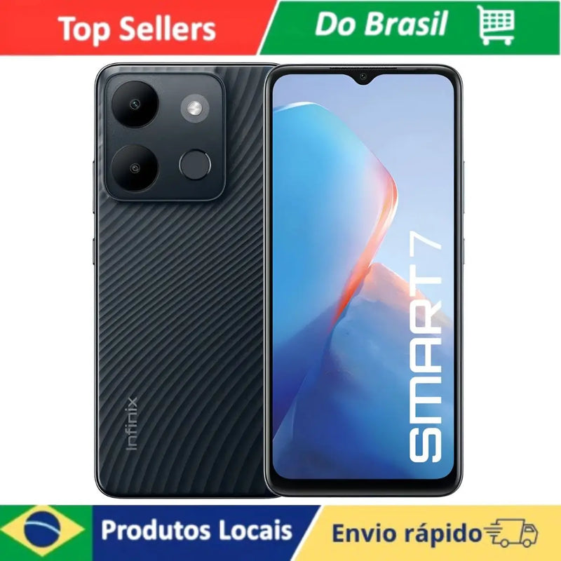 Infinix Smart 7  64GB 3RAM 4G 5000mAh Dual Camera 13MP Smartphone