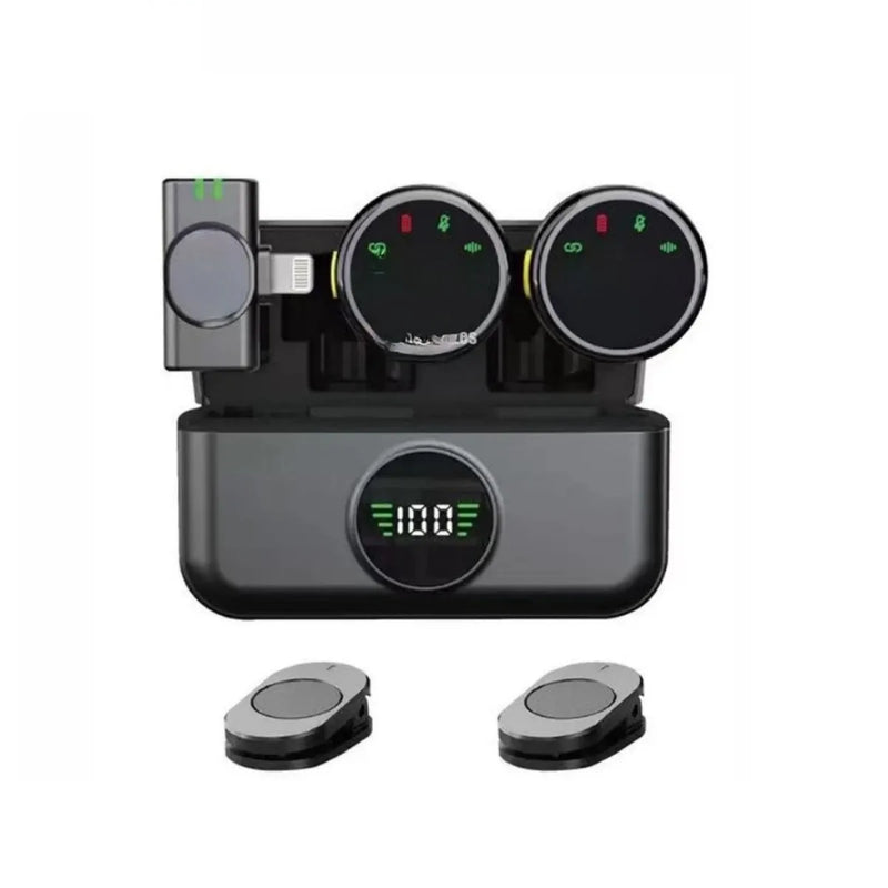 Mini Microfone De Lapela Sem Fio Profissional Magnético