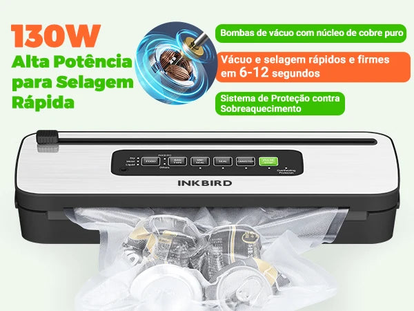 Maquina Seladora A Vacuo Profissional Para Cozinha INK-VS05