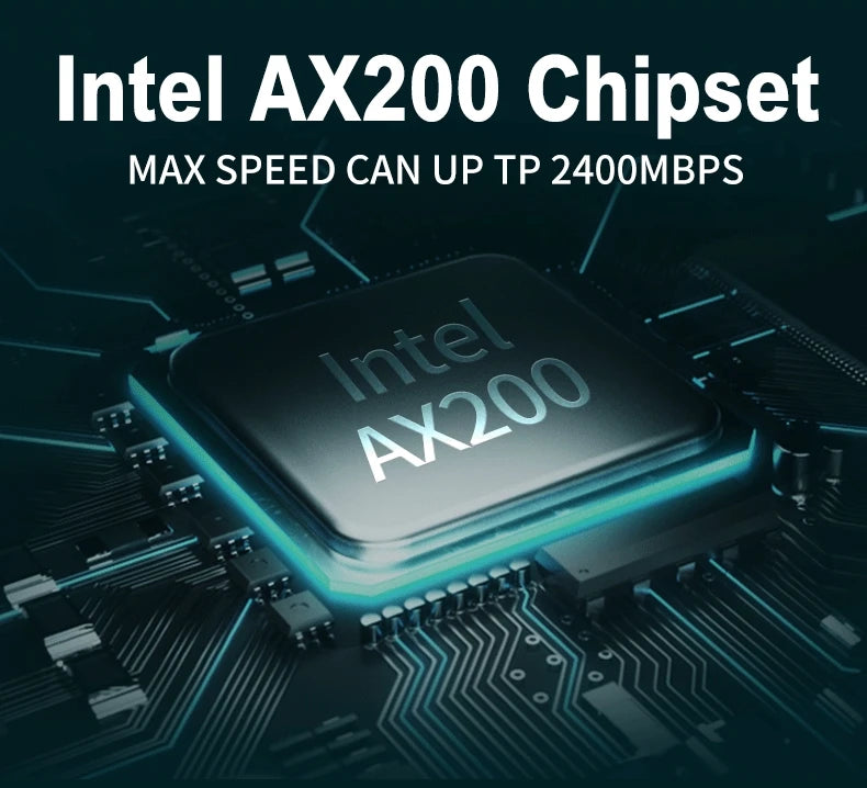 AX200 PCIE Cartão Adaptador de Wifi Bluetooth5.2 Dual Band 2.4G/5Ghz 2974Mbps