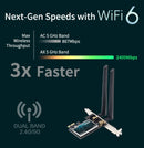 AX200 PCIE Cartão Adaptador de Wifi Bluetooth5.2 Dual Band 2.4G/5Ghz 2974Mbps