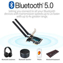 AX200 PCIE Cartão Adaptador de Wifi Bluetooth5.2 Dual Band 2.4G/5Ghz 2974Mbps