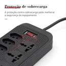 Extensão de Energia em Régua 100-220V,10A