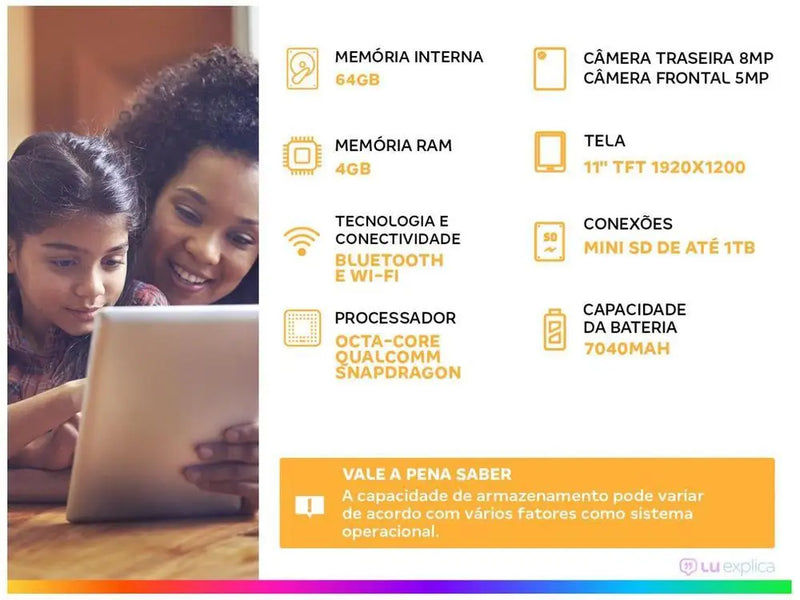 Tablet Samsung Galaxy Tab A9 + 11 Polegadas ”64GB