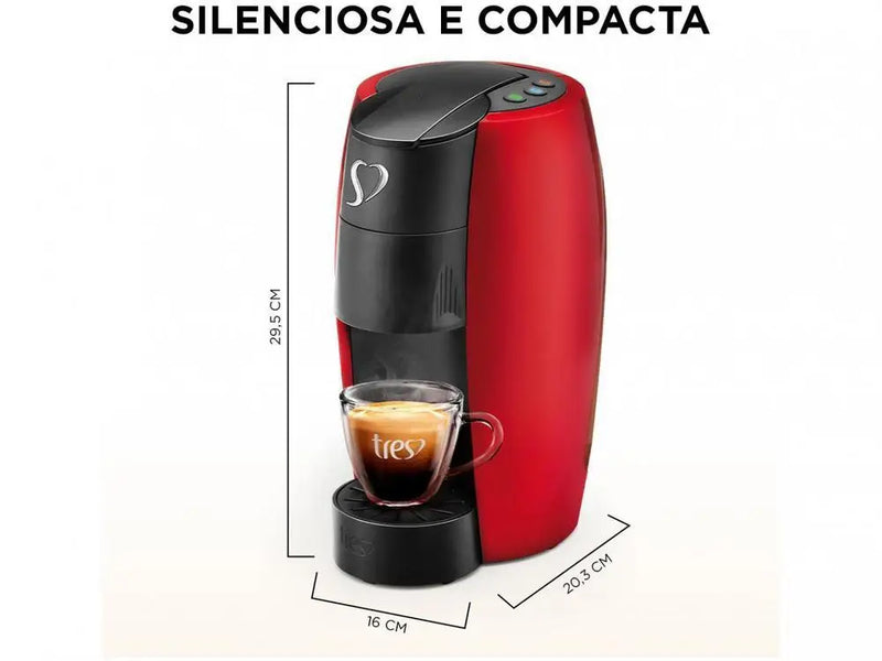 Cafeteira Expressa Três Corações Vermelha 110V