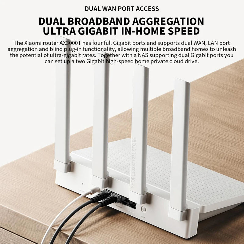 Moldem Roteador Xiaomi AX3000T 5GHz 160MHz