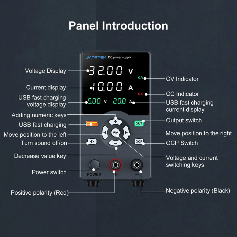 Estabilizador Digital 30V 10A LED