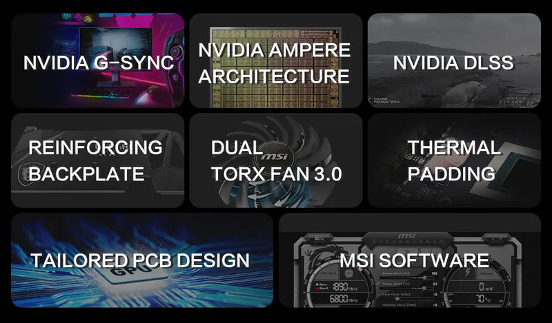 Placa de Vídeo MSI GeForce RTX 3060 VENTUS 2X 12G OC 12GB GDDR6