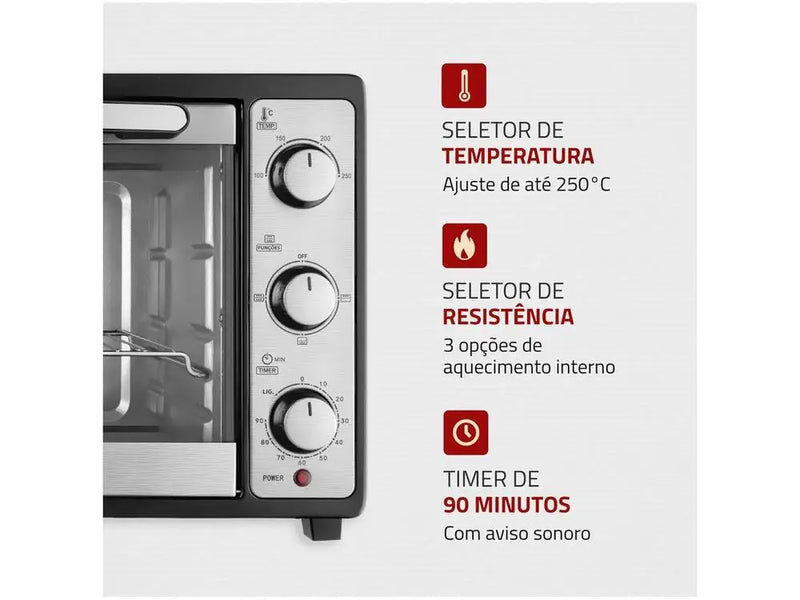 Forno Elétrico Mondial 53L 1800W