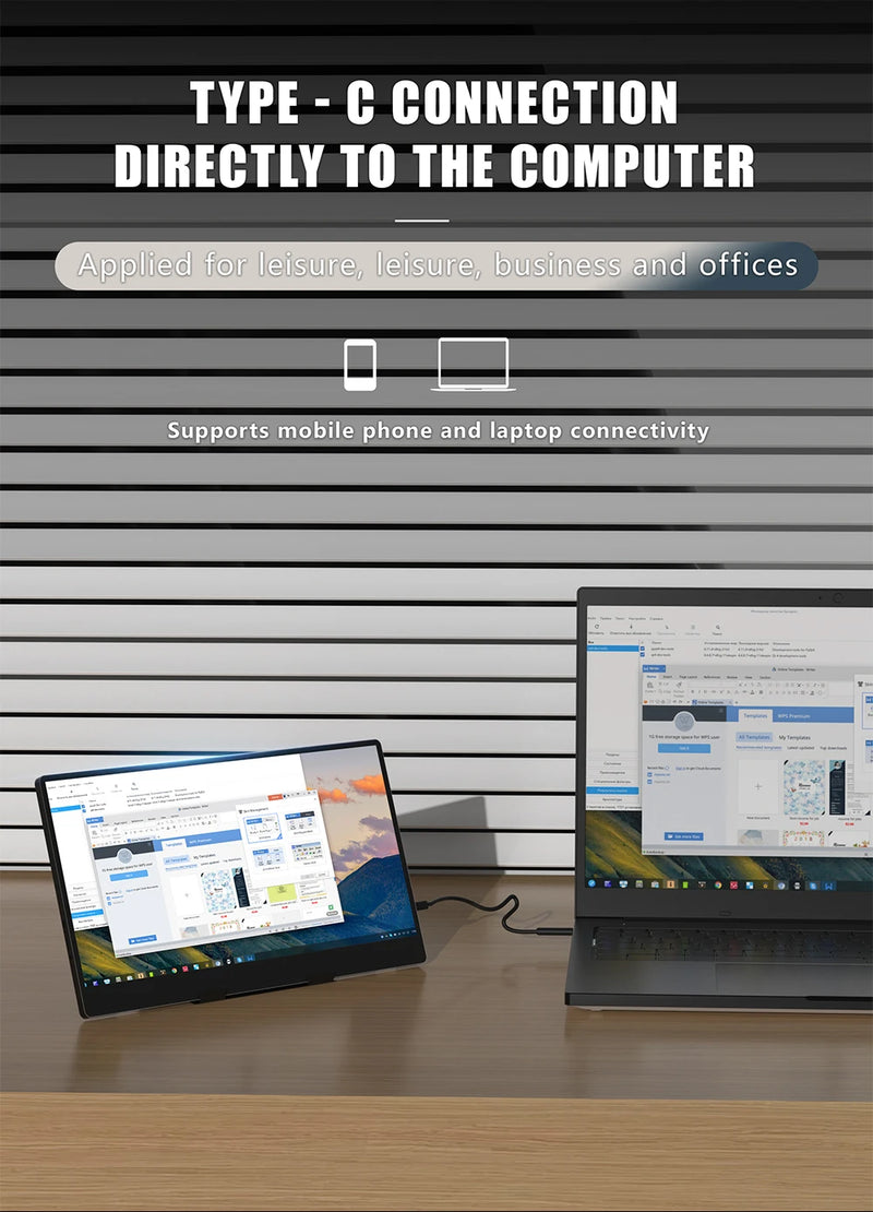 Monitor Portátil N140-S36 14 Polegadas 60Hz Resolução 1366x768