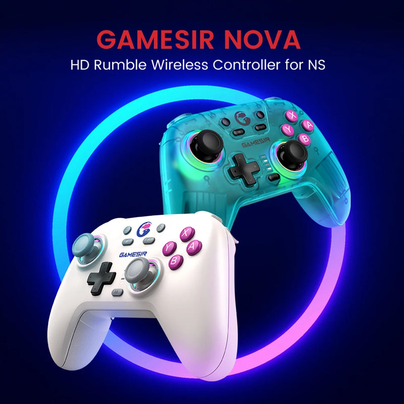 Controle GameSir RGB Bluetooth, 2.4G, Tipo C Nintendo Switch 1,2,PC,Android, iOS,