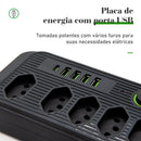 Extensão de Energia em Régua 100-220V,10A