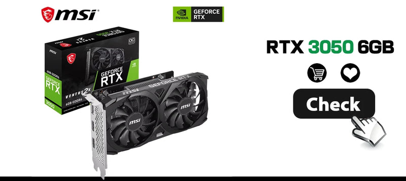 Placa de Vídeo MSI GeForce RTX 3060 VENTUS 2X 12G OC 12GB GDDR6
