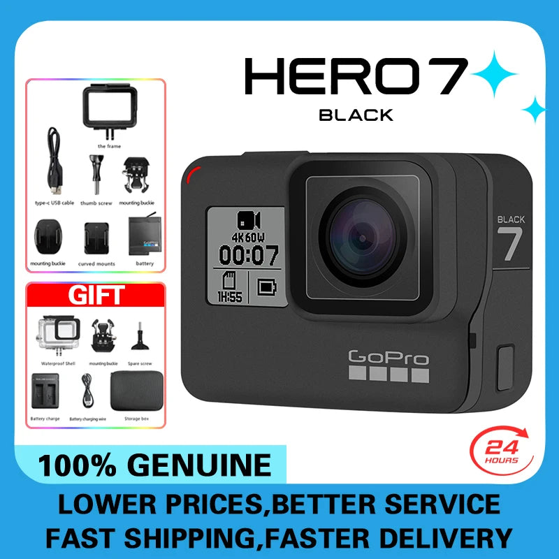 GoPro HERO7 Preta (Edição Limitada) 4k, 170°, 128gb