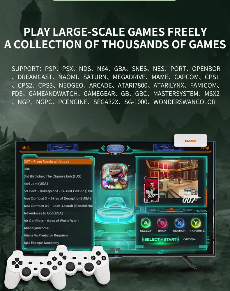 Console de Jogos X7 128G 256G 4K LPDDR4