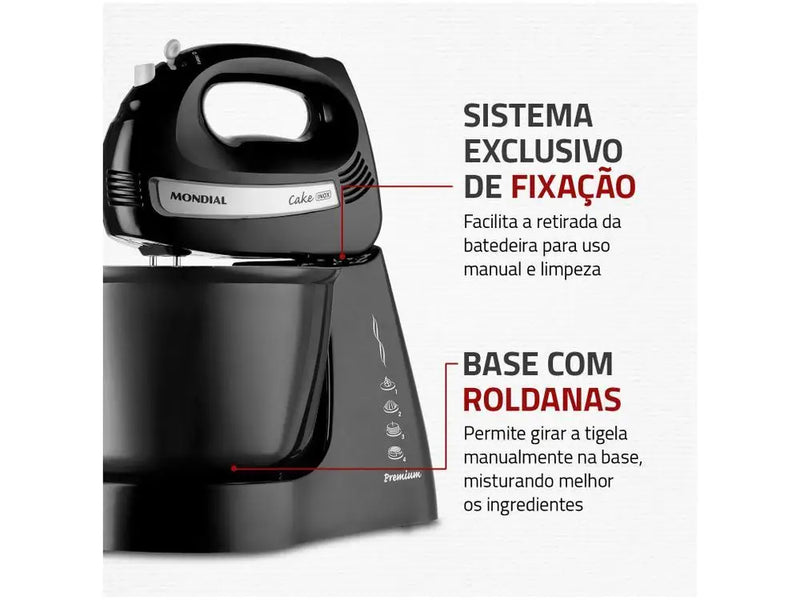 Batedeira Mondial Preta 500W -220V