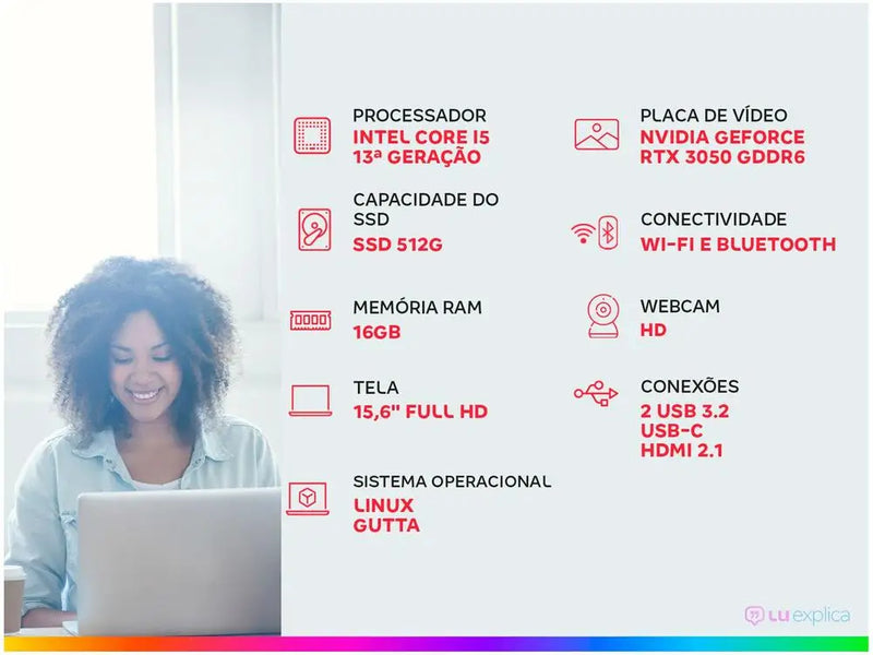 Notebook Gamer Acer Nitro V15 Intel i5 512GB SSD 16GB RAM 15,6 "Full HD 144Hz IPS RTX 3050 6GB ANV15-51-582R