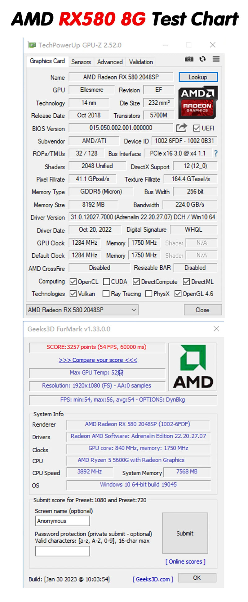Placa de Video AMD Radeon RX 580 8GB GDDR5 256