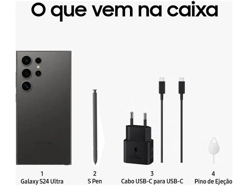 Smartphone Samsung Galaxy S24 Ultra 128Gb Preto
