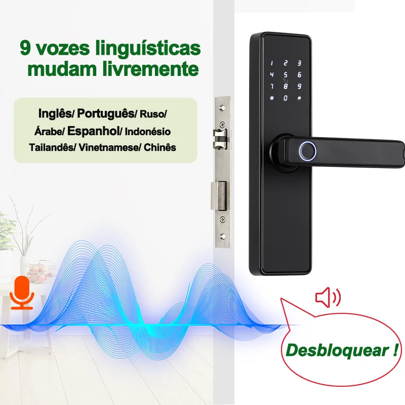 Fechadura Digital RAYKUBE K20 C/ Maçaneta Biometrica