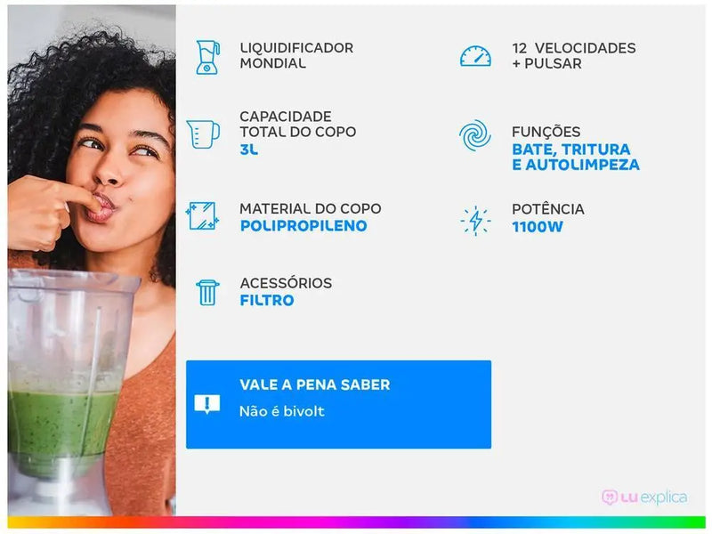 liquidificador Mondial Turbo Power 1100W