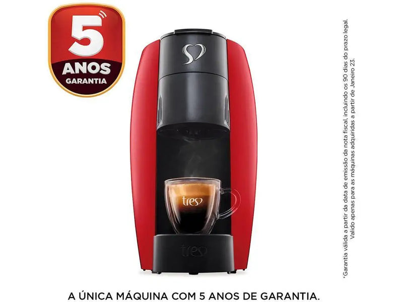 Cafeteira Expressa Três Corações Vermelha 110V