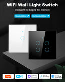 Interruptor Inteligente WiFi Tuya com tecnologia Touch Panel Alexa/Google Home