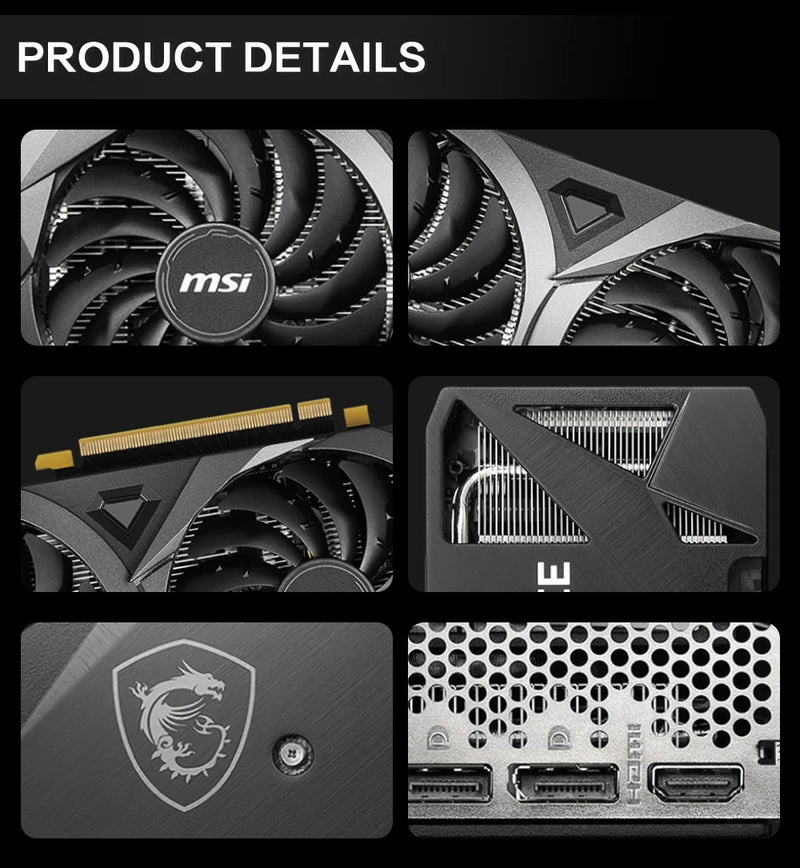 Placa de Vídeo MSI GeForce RTX 3060 VENTUS 2X 12G OC 12GB GDDR6