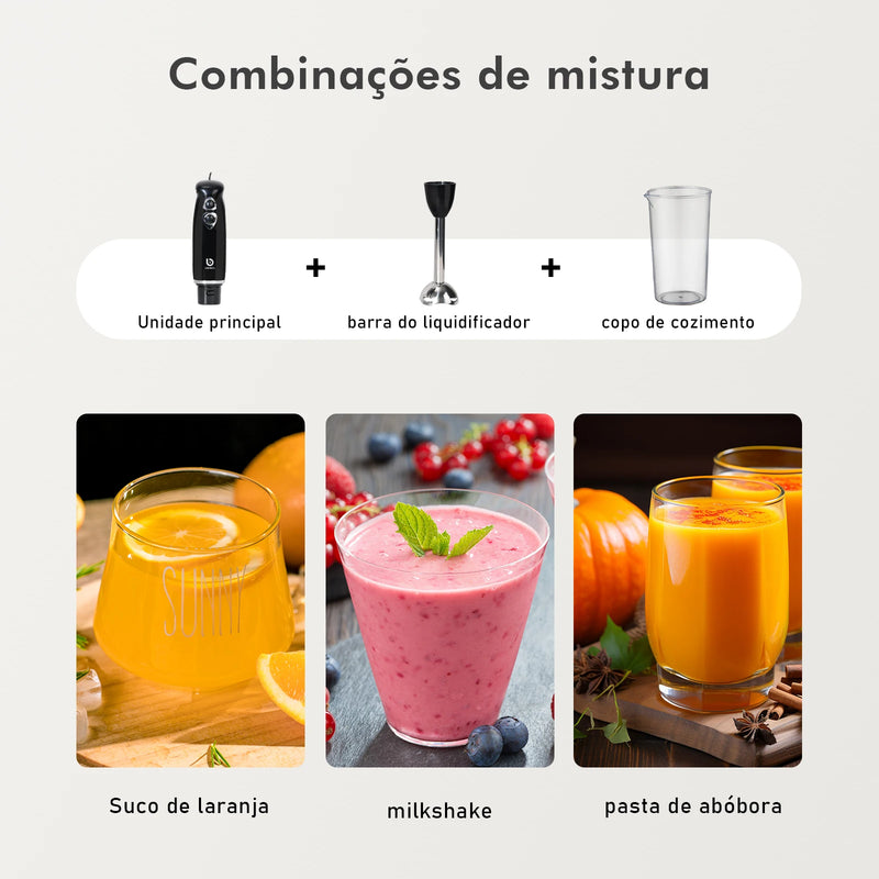Mini Processador de Alimentos Mixer Portátil Elétrico 127V