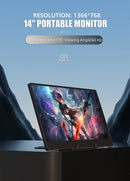 Monitor Portátil N140-S36 14 Polegadas 60Hz Resolução 1366x768