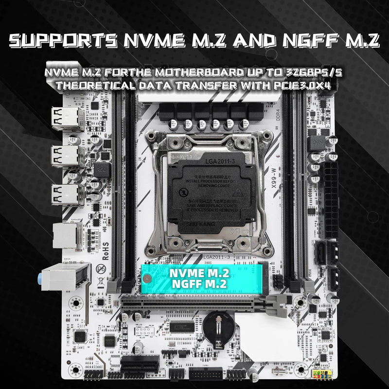 Kit Placa Mae ZSUS X99-W  LGA2011-3 Xeon 16GB DDR4