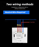 Interruptor Inteligente WiFi Tuya com tecnologia Touch Panel Alexa/Google Home