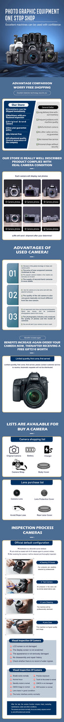 Canon EOS M50 II Câmera Compacta Profissional 4K  24.10MP M50II（Used）