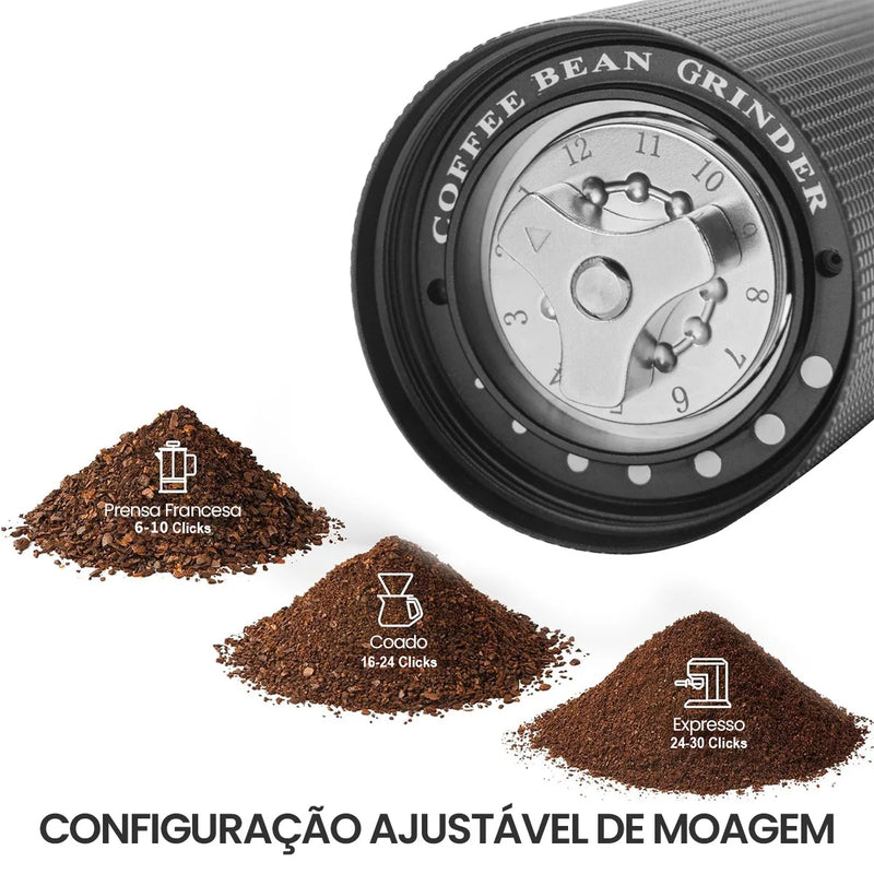 Moedor de Café Profissional Expresso Manual 20g