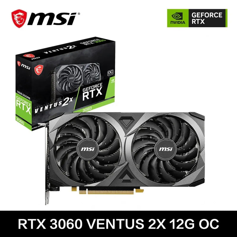 Placa de Vídeo MSI GeForce RTX 3060 VENTUS 2X 12G OC 12GB GDDR6